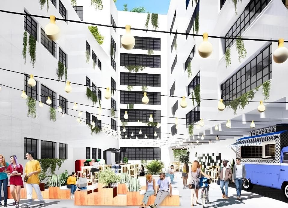 Landscaped courtyard